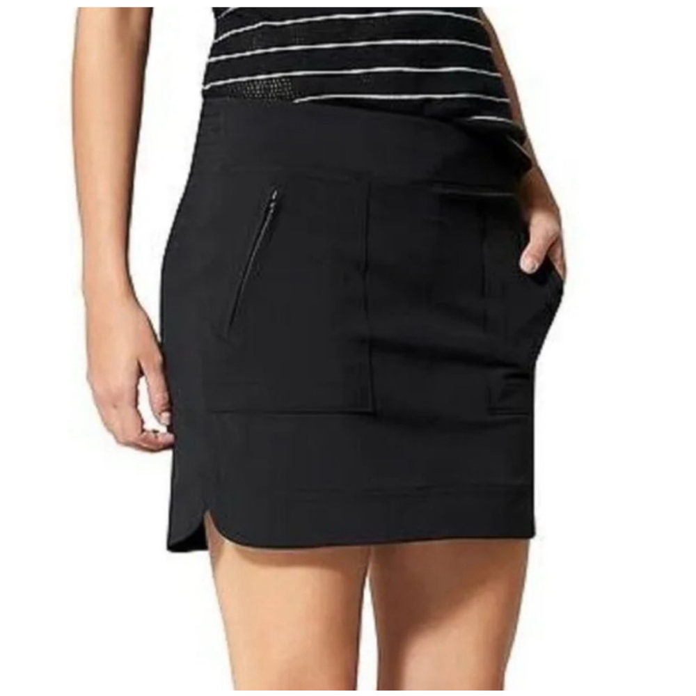 ATHLETA Chelsea Cargo Skort Size 4 Stretch Pockets UPF 50+ Mesh Inner Shorts BlK